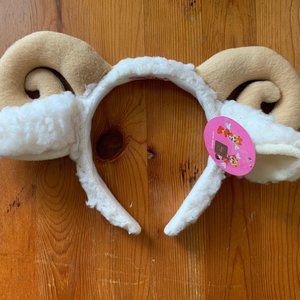 Rare Lotte World South Korea Theme Park Fluffy Ram Sheep Headband 2012 w/ Tags